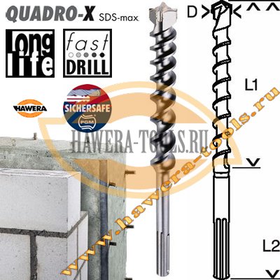  SDS-max Quadro-X 25,0 x 320/200  -     