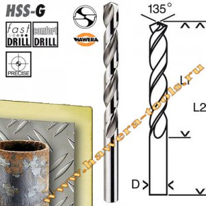 Сверло по металлу HSS-G 0,5 x 22/6 мм Сверло по металлу HSS-G 0,5 x 22/6 мм