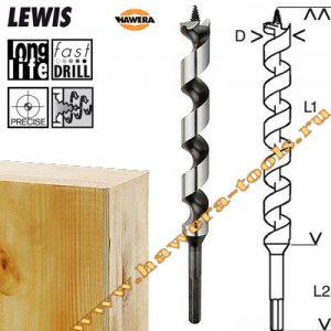 Винтовое сверло Lewis 6,0 x 160/100 мм Винтовое сверло Lewis 6,0 x 160/100 мм
